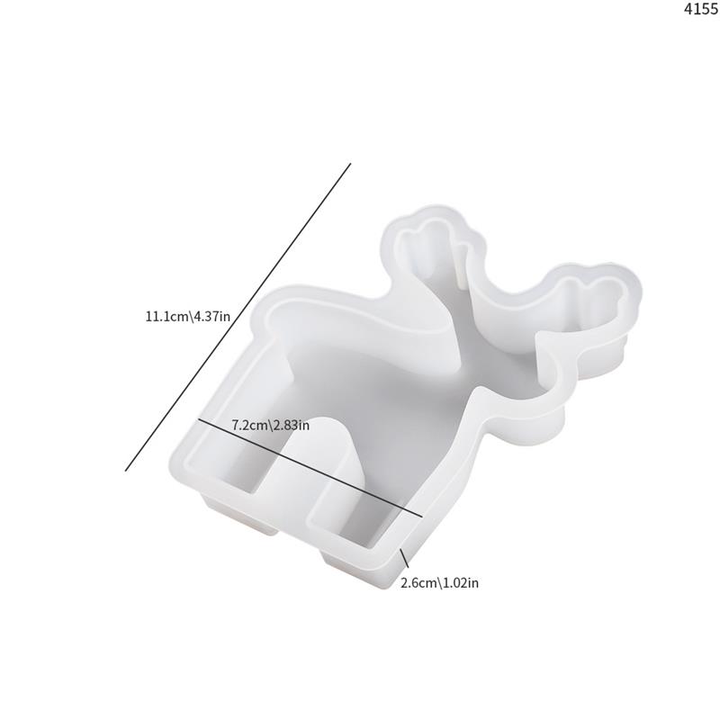 Albero di Natale Pupazzo di neve Alce Stampi per candele silicone Fai da te fatto a mano Cottura Aromaterapia Candela Stampo in resina Decorazione domestica di Natale: Luce Verde
