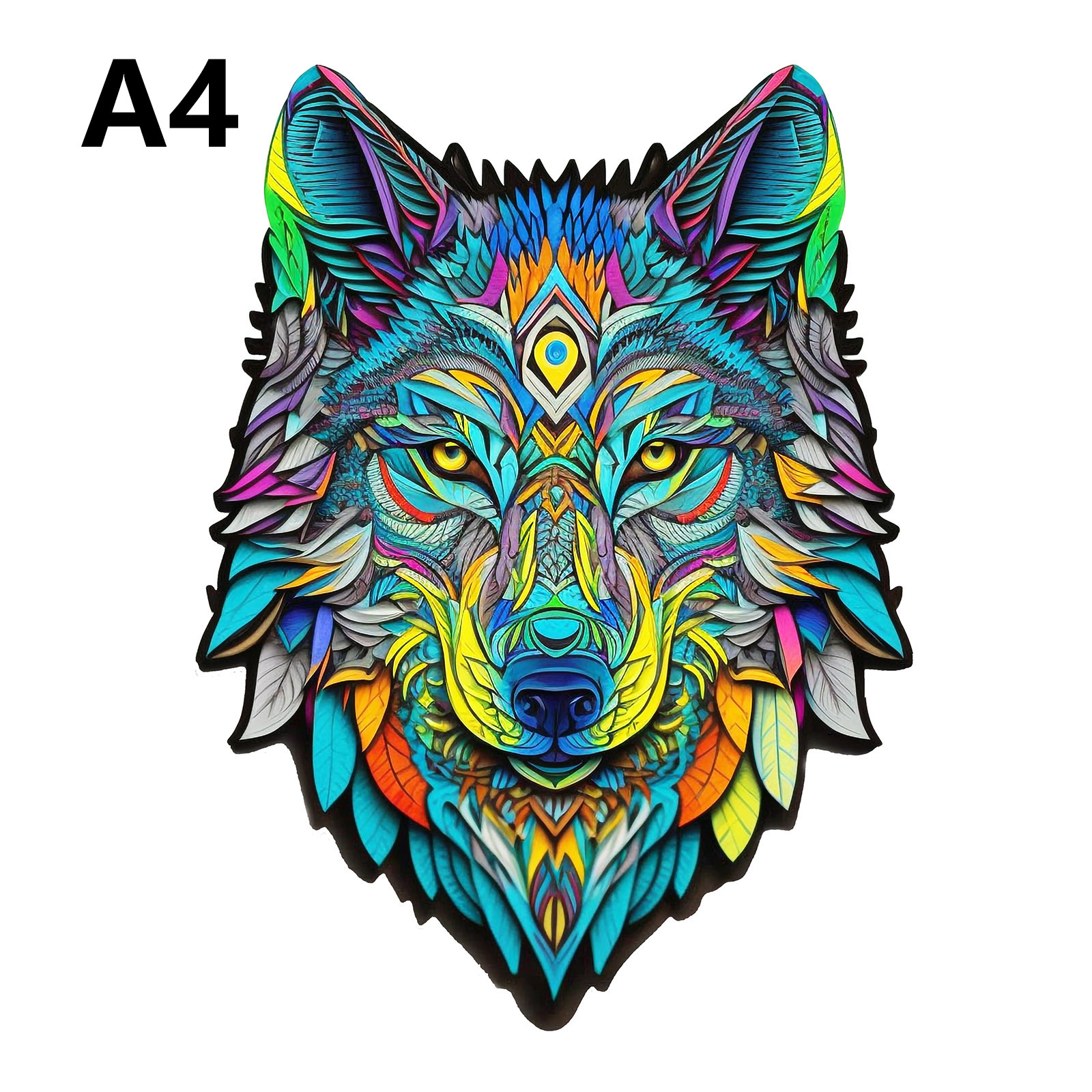 Unikalne drewniane puzzle ze słoniem, zabawki antystresowe dla dorosłych, nieregularne kształty zwierząt, świąteczny prezent urodzinowy: FIOLETOWY