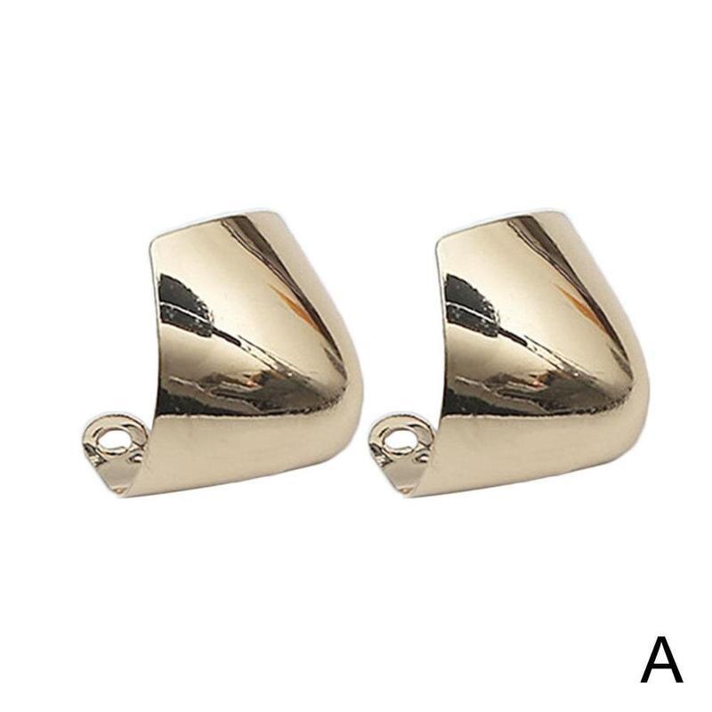 1 par de zapatos con protección para los dedos del pie, Clips de zapatos de Material metálico dorado y plateado para decoraciones, tacones altos, Accesorios de reparación rotos: Gold