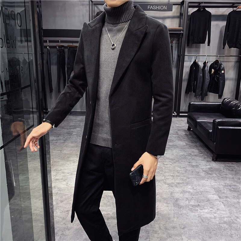 Veste Homme En Coton Léger - Style Coréen, Col Montant Court - Manteau Décontracté Pour Automne Et Hiver