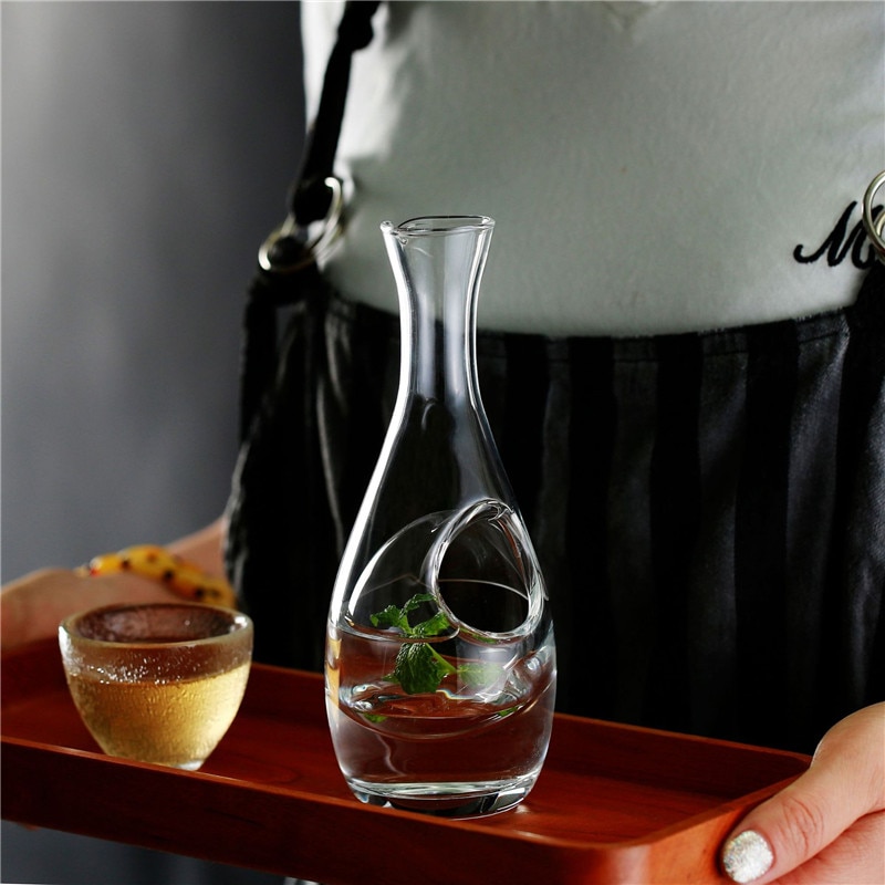 Japan kristall iskolv glas vinflaska hamster bo kylrum hål skull glas öl svalare vin dispenser karaff karaff