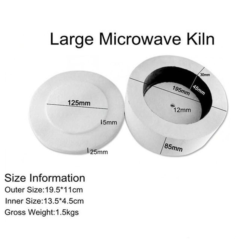 Extra Large Microwave Kiln For Glass Fusing DIY Jewelry Making Tool 7.6*4.3inch