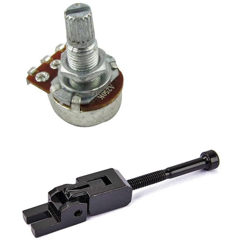 10X Guitar Small Size Pots A250K Potentiometers &amp; 6Pcs Metal Guitar Locked String Saddles For Floyd-Rose Tremolo Bridge