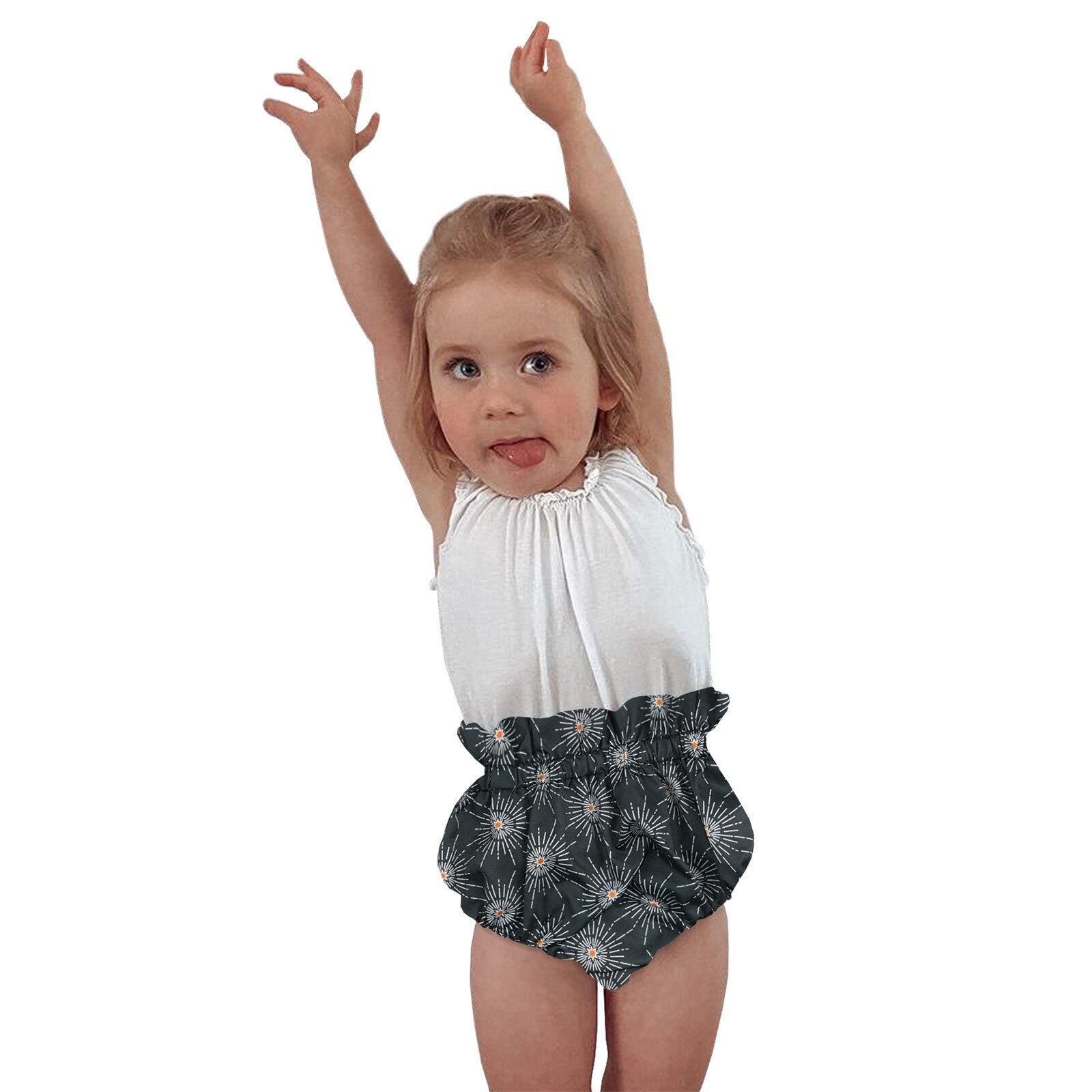 Short bouffant à imprimé Floral pour bébé fille, vêtement ample, doux et confortable, pour l'été