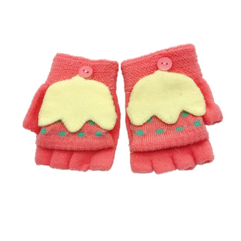 Children Mitten Gloves 6M~3T Baby Boys Girls Umbrella Print Gloves Kids Winter Gloves Warm Mittens With Cover