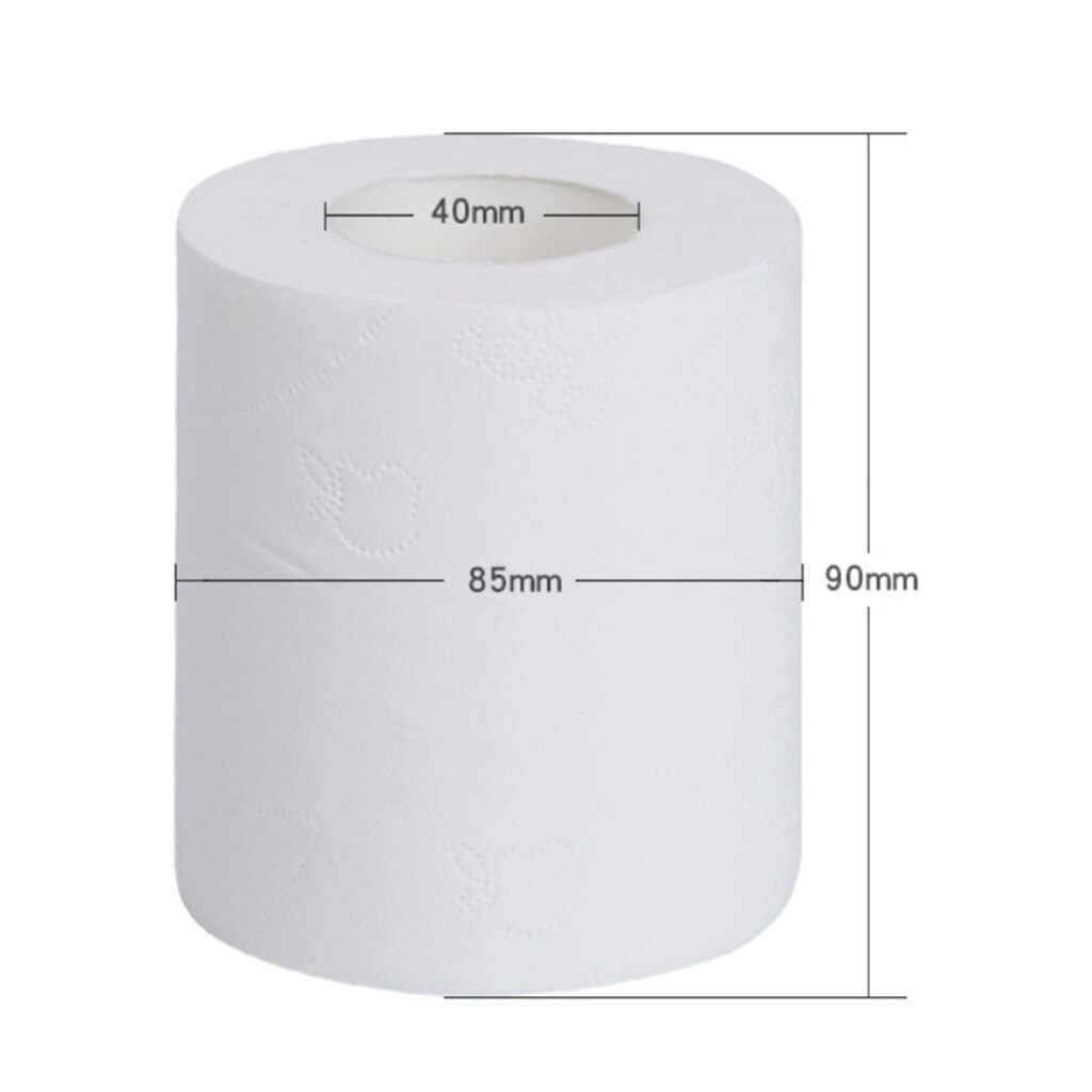 Papier toilette blanc recyclé multi-plis lisse | 4 plis, très absorbant 70g, rouleau en vrac, pâte de bois, tissu de bain
