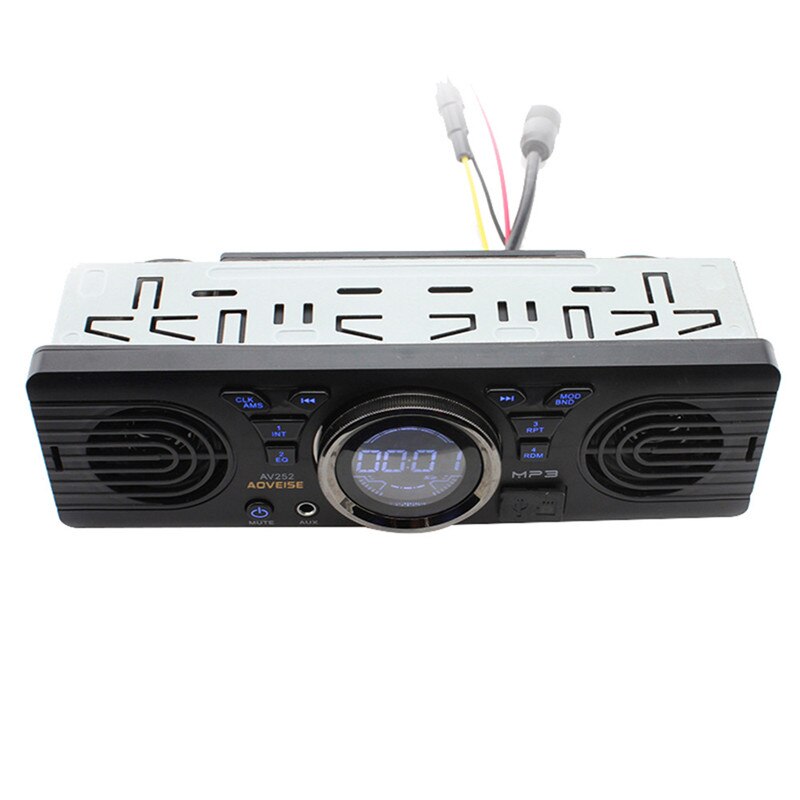 AV252 12V Car Radio Tuner In-dash Audio MP3 Player Car Stereo FM Radio Bluetooth 2.1 + EDR with USB / TF Card Port MP3 / WMA