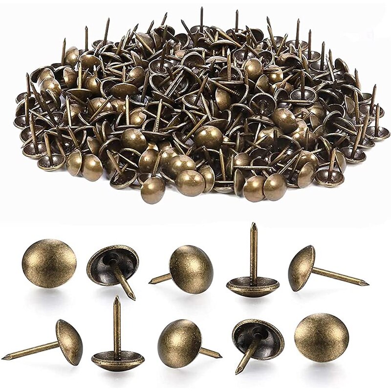 Tachuelas para muebles, tapicería antigua, caja de madera, tachuelas para sofá, chincheta para decoración del hogar, 500 unids/lote