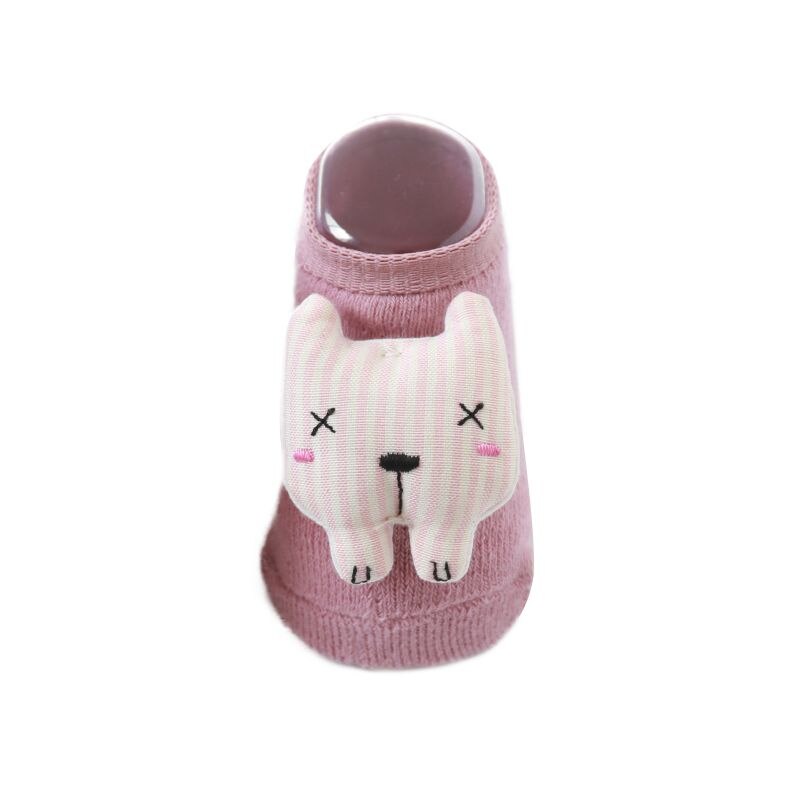 Leuke Mooie Kinderen Sokken Schattige Pop Baby antislip Sokken Badstof Warme Dikke Kinderen Boot Sokken Baby Floor sokken FM Legergroen: C / M