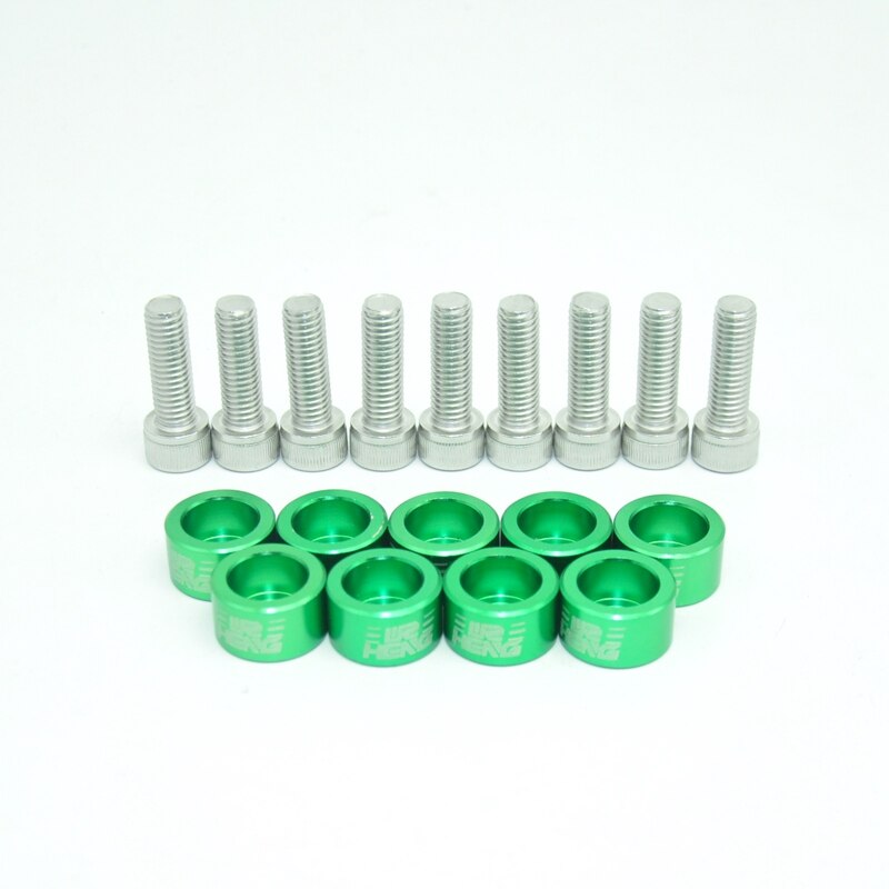 8MM Metric Header Cup Washers Kit Various for Civic B D F H K Engines: Green  