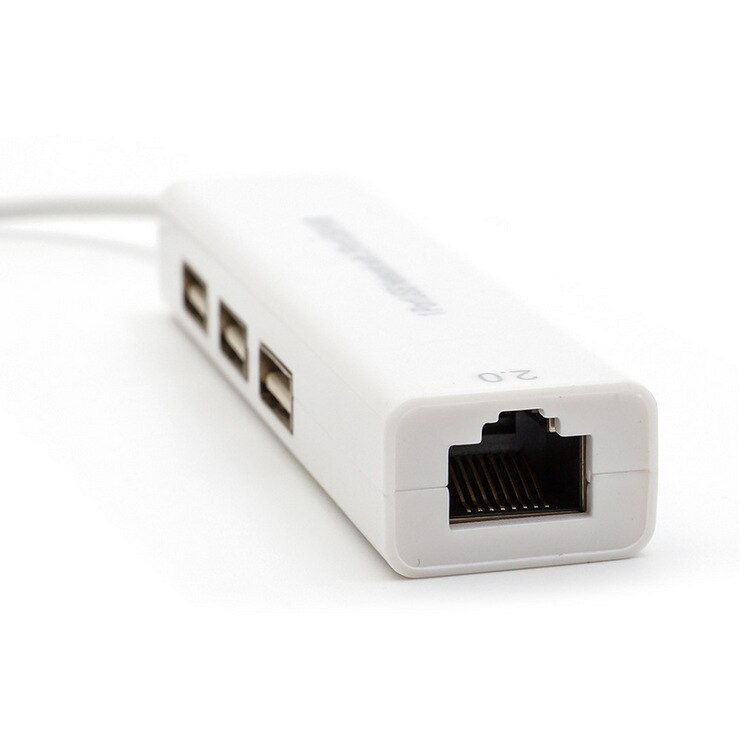 USB Hub to RJ45 Lan Network Card 10/100 Mbps Ethernet Adapter USB 2.0 Hub for Mac IOS Laptop PC Windows