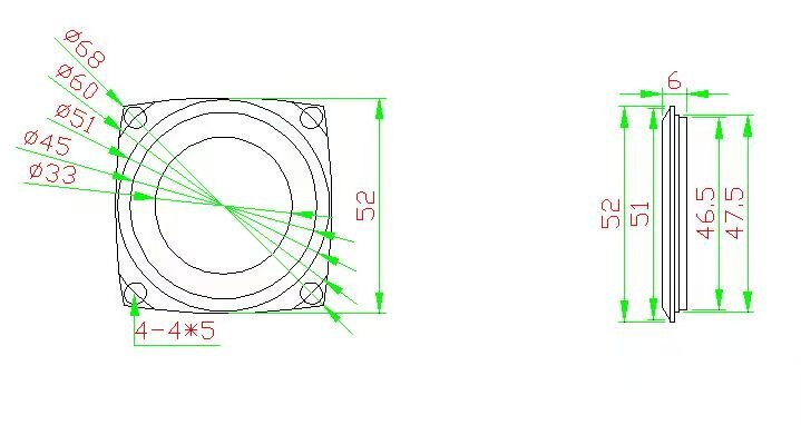 2 Inch Passive Speaker Radiator Bluetooth Speaker Diy Woofer Loudspeaker Vibration Board For 2-4 inch home Audio diy On
