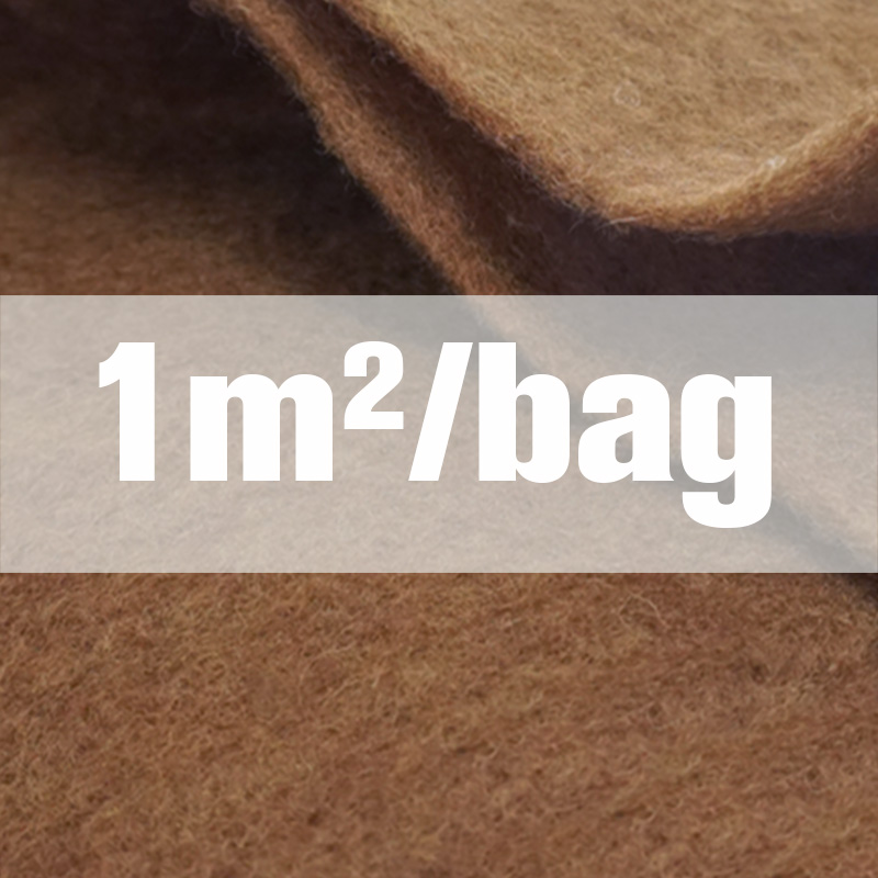 Natural wool Batt /semi-felting wool for needle felt, felting needle ,Spinning fiber, Photo props Light brown: 1m2