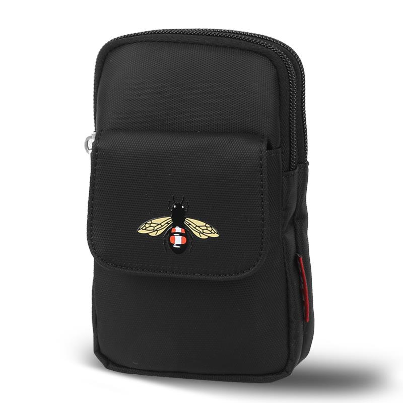BJIAX Nylon Men 5.5 Inch Cell Mobile/Phone Case Bags Hip Belt Purse Waist Hook Coin Purse Bag: Bee printing