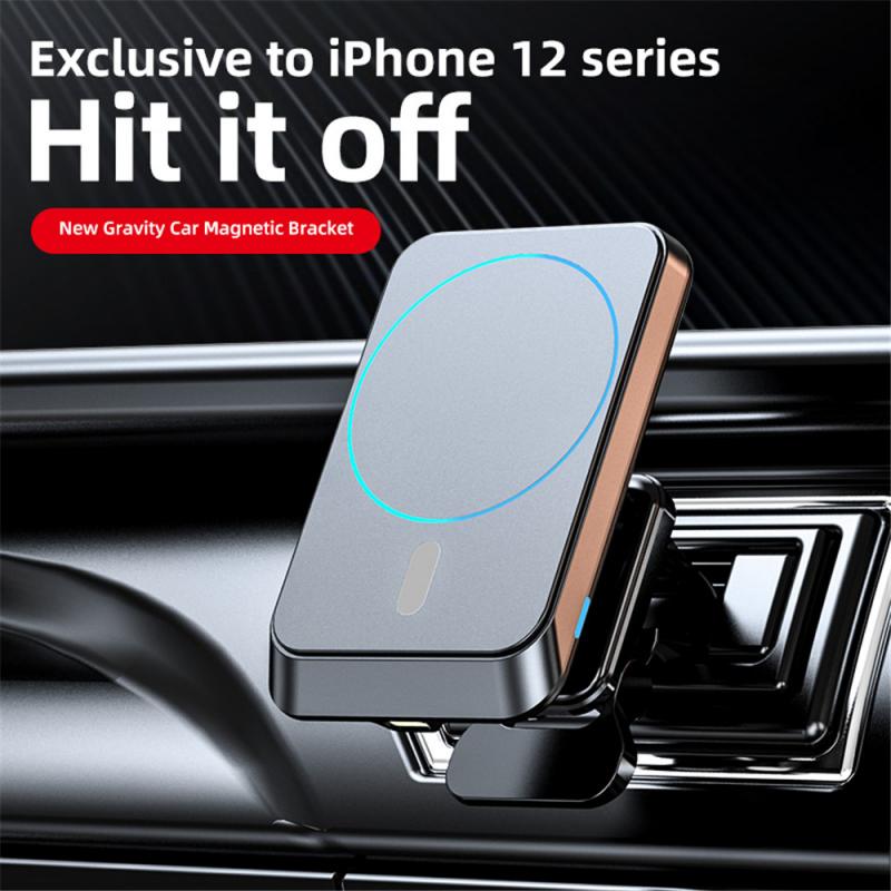 15W Wireless Charger Car Phone Holder Magnetic Wireless Car Charger Mount For IPhone 12 Pro Max Mini Magsafing Fast Charging