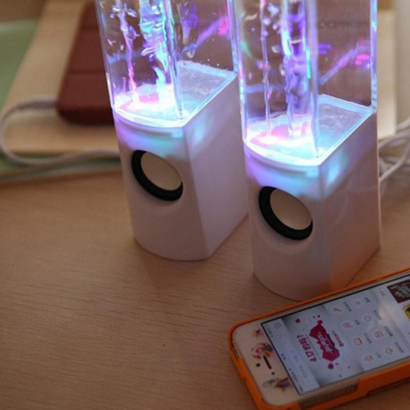 Wired Square Water Dancing Speaker Led Dancing Fountain Show Music Light Laptop Pc Speaker Mp3 Mobile Phone Accessories