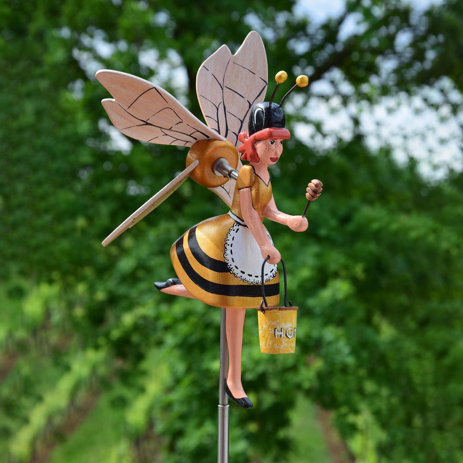 Whirligig-Asuka Series Windmill Whirly MISS BEESY Garden Lawn Decoration Flower ornament Decoration Garden Decor Wind Spinners