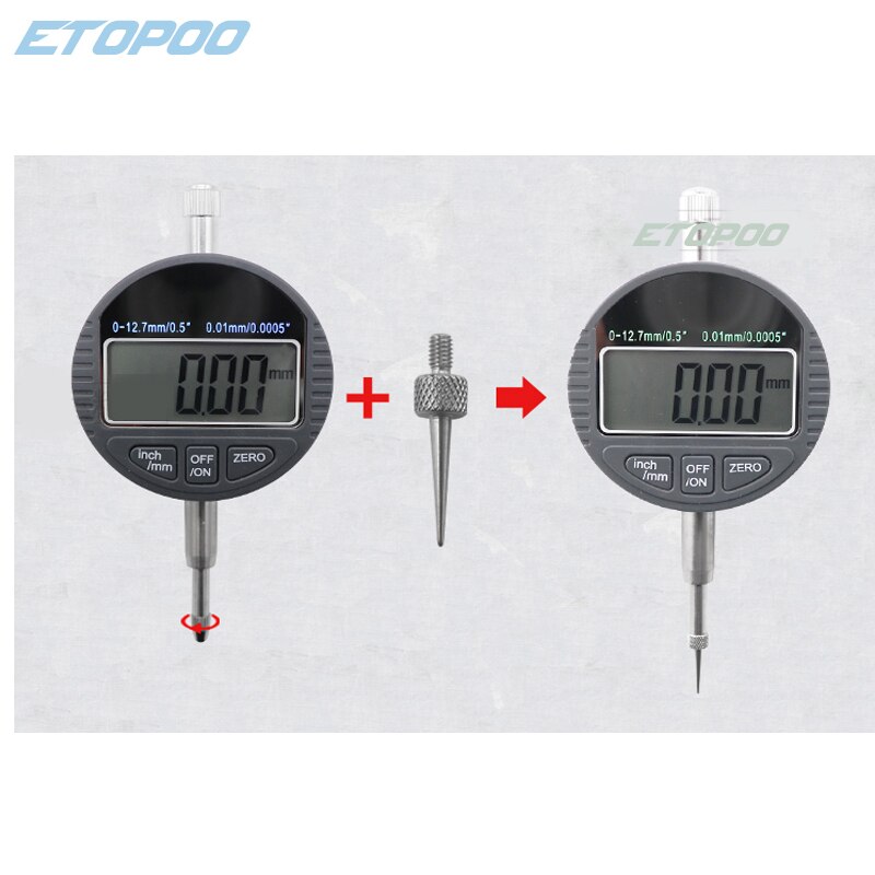 12.7mm/25.4mmGauge stand for depth gauge with harden alloy measuring head dial gauges depth indicator measuring instrument