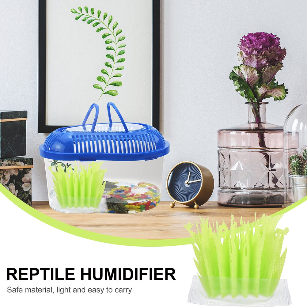 2Pcs Reptile Tank Humidifier Decorative Simulated Plants Humidifier Reptile Terrarium Decor