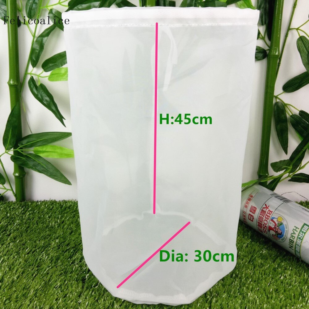 Sac filtre en Nylon pour bière | De alimentaire, thé, lait café jus de vin, Mash, Nylon, seau filtrant pour brassage de bière à domicile 1 pièce: D 30cm H 45cm