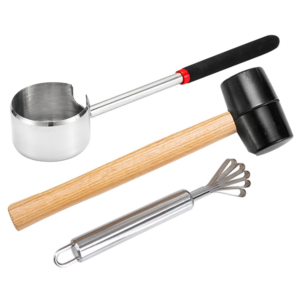 Practical Punch Hole Portable Stainless Steel Easy Use Kitchen Coconut Opener Meat Tool Rubber Manual Fruit Home: 2