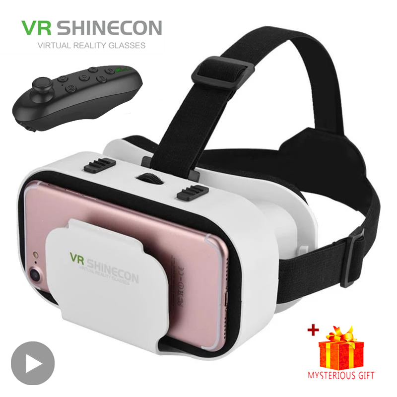 Shinecon VR gafas 3D auriculares dispositivo de Realidad Virtual casco gafas lentes teléfono inteligente móvil teléfono inteligente Realidade Viar VR