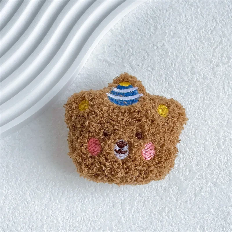 Cute Bear Fur Funny Fluffy Plush Folding Grip Phone Holder for IPhone Samsung Support Tok Socket Pocket Finger Griptok Stand: MULTICOLOR