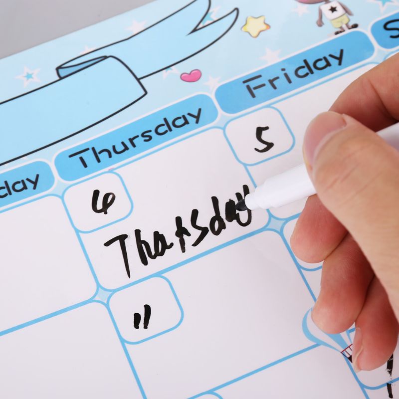 Søt månedsplanlegger magnetisk tavle kjøleskapsmagnet oppslagstavle minner memo