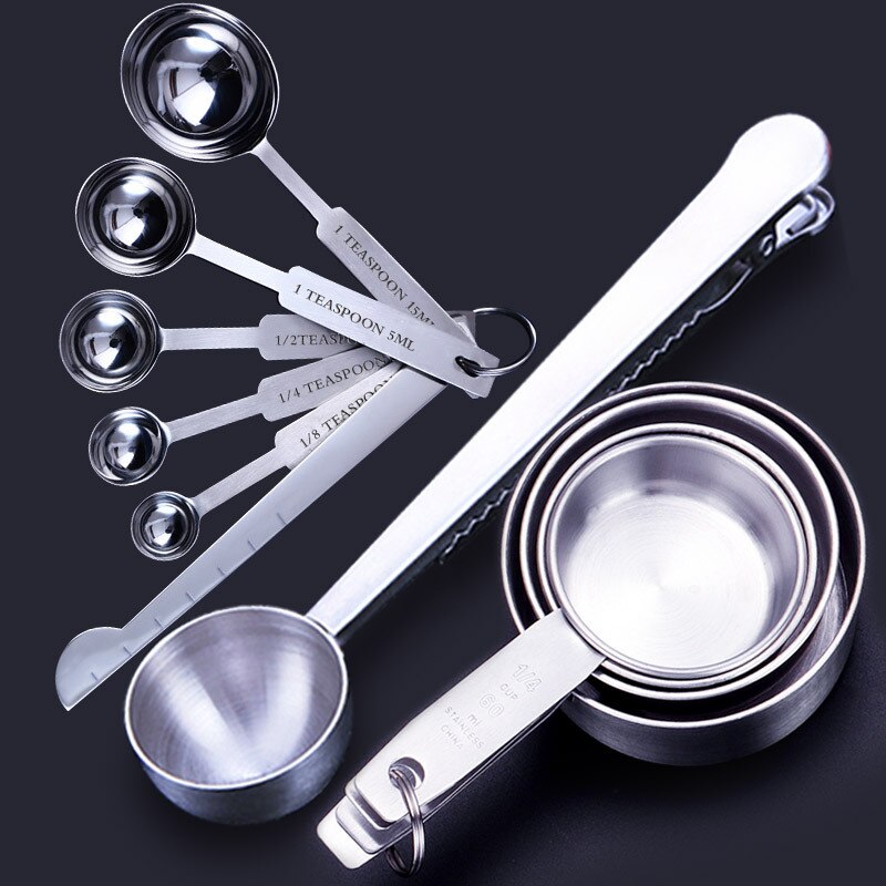 Kitchen Baking Tool Set Coffee Sugar Spoon Cake Baking Flour Measuring Cup Kitchen Measuring Spoon Tea Spoon Cooking Tools WF