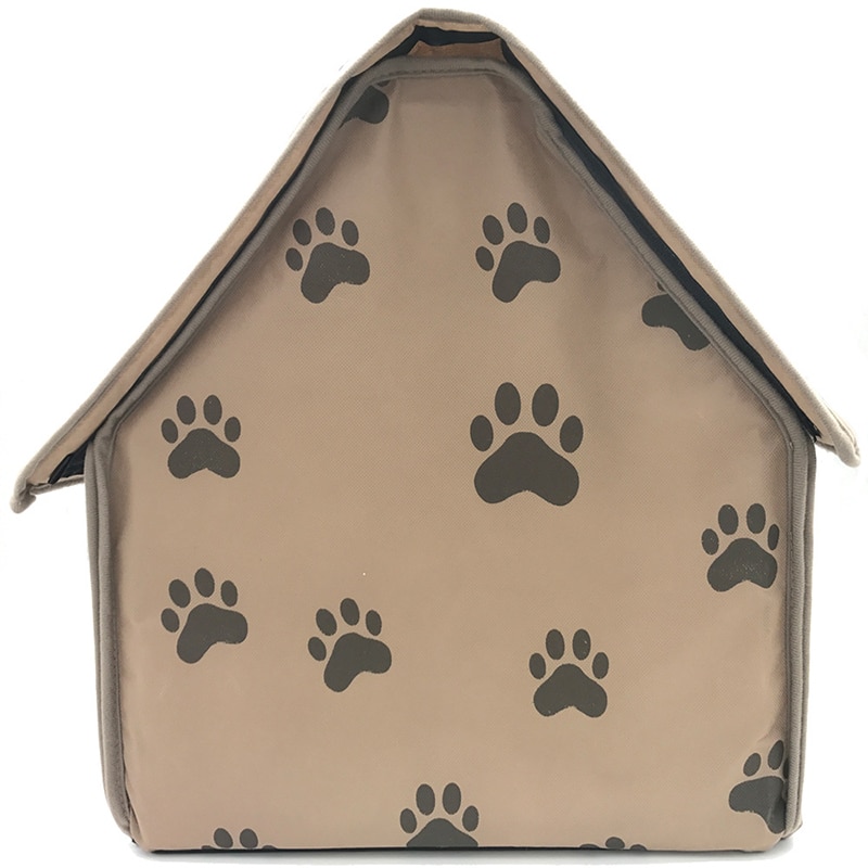 Pordable Hond Bed Huis Poot Slapen Bedden Puppy Kennel Outdoor Reizen Warme Tent Huis Voor Honden Dierbenodigdheden Print Kleine hond Doek