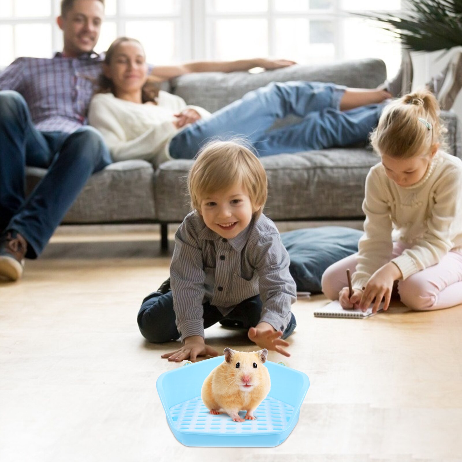 Rabbit Trainer Potty Corner Pet Chinchilla Hedgehog Litter Box Toilet Pan Tray