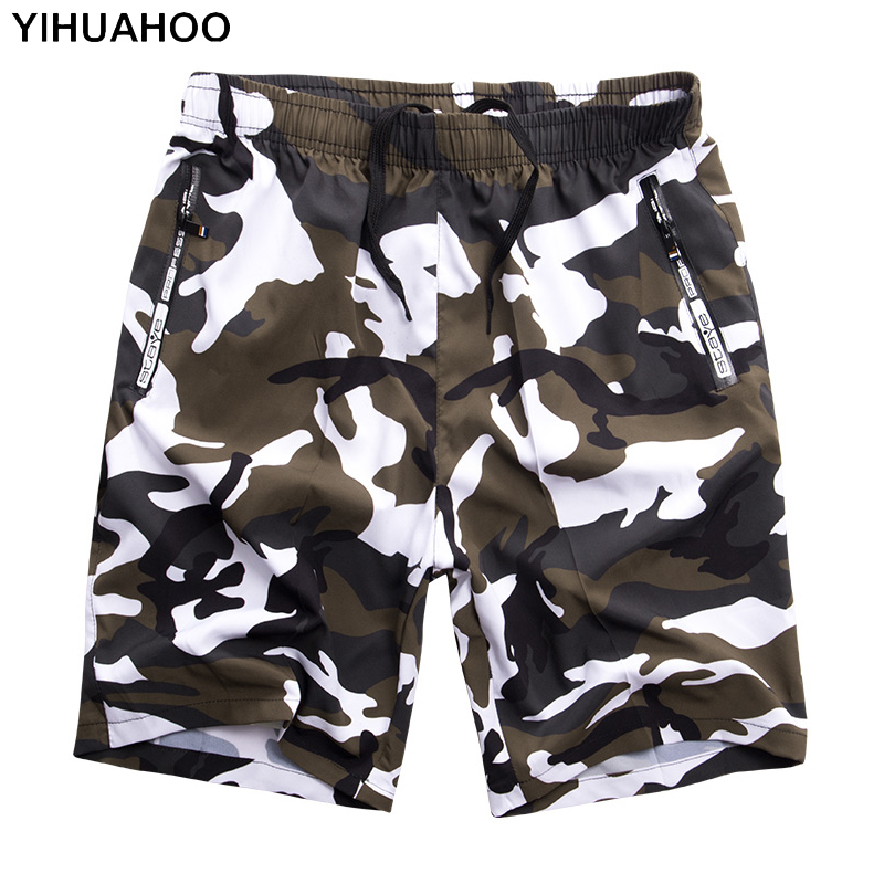 YIHUAHOO lässig Sommer kurze Hose Männer Plus Größe 6XL 7XL 8XL bermuda Gremium Tarnung Strand kurze Hose Gedruckt Punk Herren Kurze Hosen