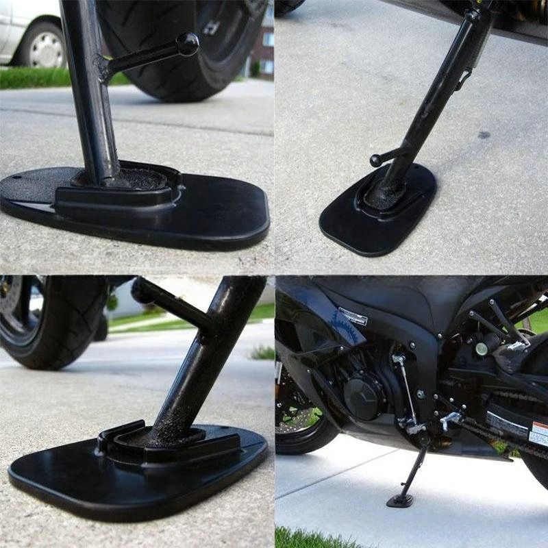 1 szt. motocyklowa mata strąk stopę odpowiednia robić parkowania na zewnątrz, uchwyt na matę strąk stopę, płyta podpierająca, mata, akcesoria motocyklowe