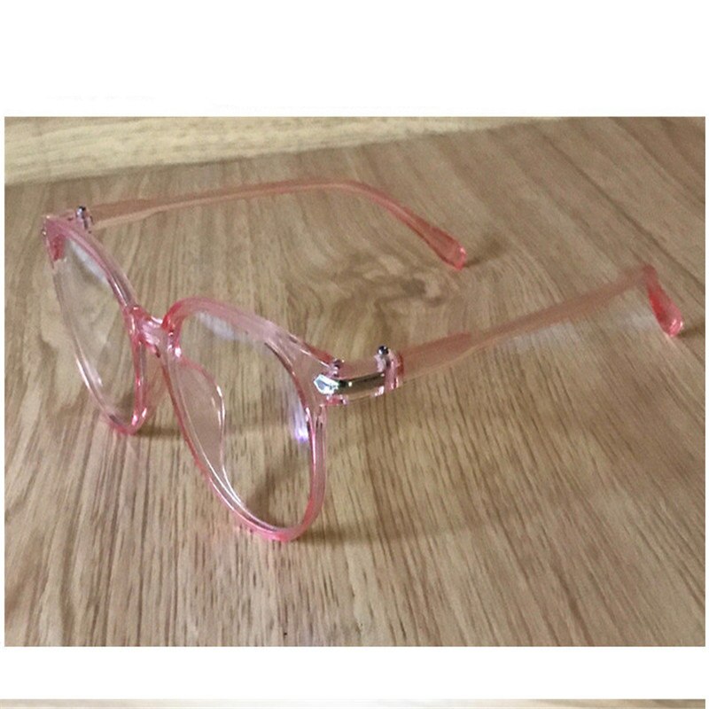 1 pc Blue Light Blocking Spectacles Anti Eyestrain Decorative Glasses Light Computer Radiation Protection Eyewear: Pink