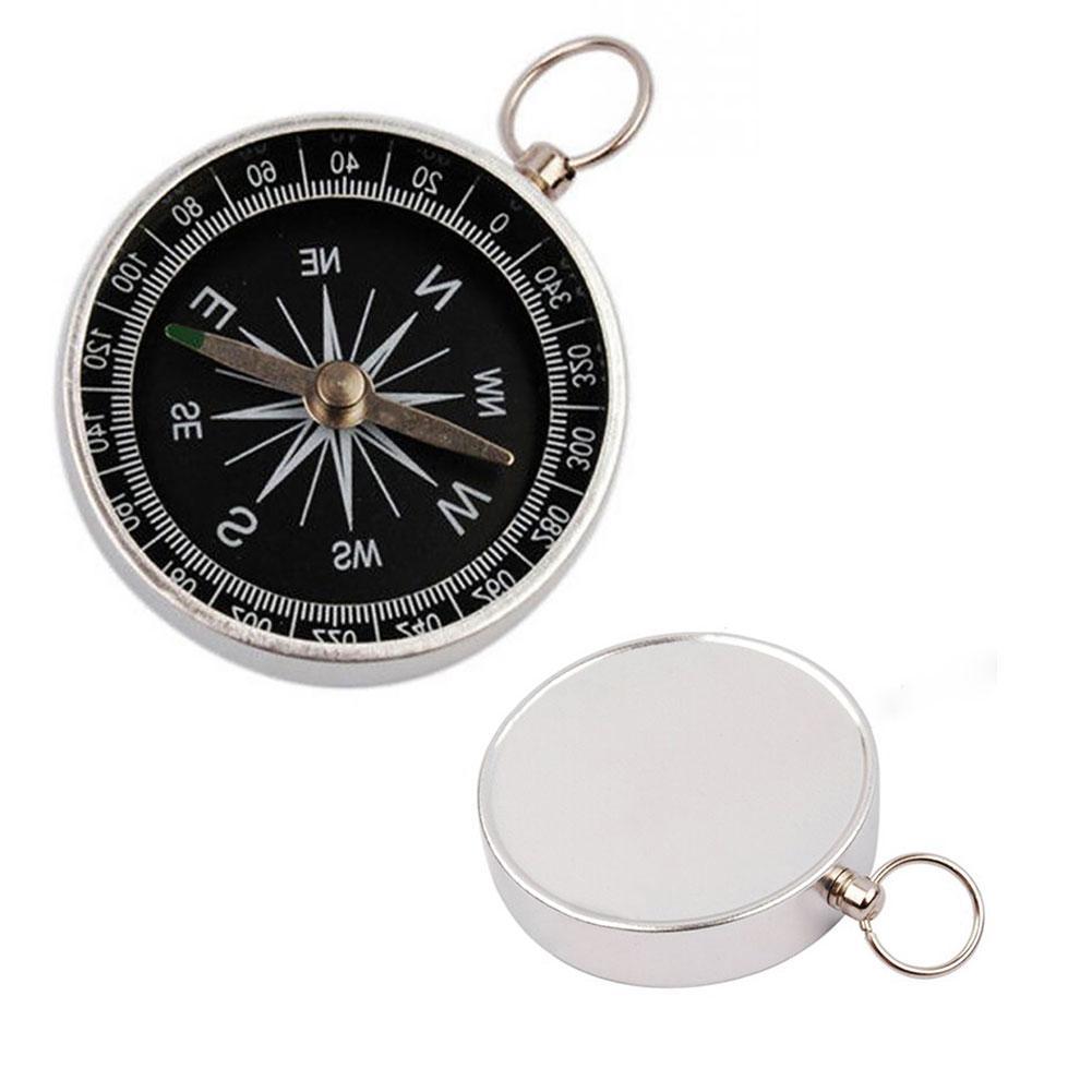 Mini Pocket Compass Hiking Lightweight Aluminum Wild Survival Compass Outdoor Sports Navigation Tools Accessories