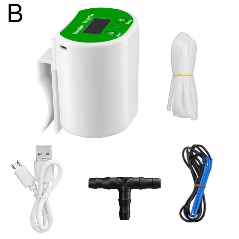 3.7V ABS Rechargeable Lithium Battery Indoor Automatic Watering System Drip Irrigation Kit For Home, Garden,balcony Q8V6: Type 2