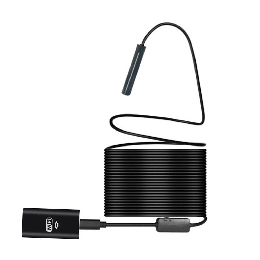 Caméra d'endoscope WiFi sans fil IP67, HD 720P, serpent avec 6 LED pour connexion de téléphone portable