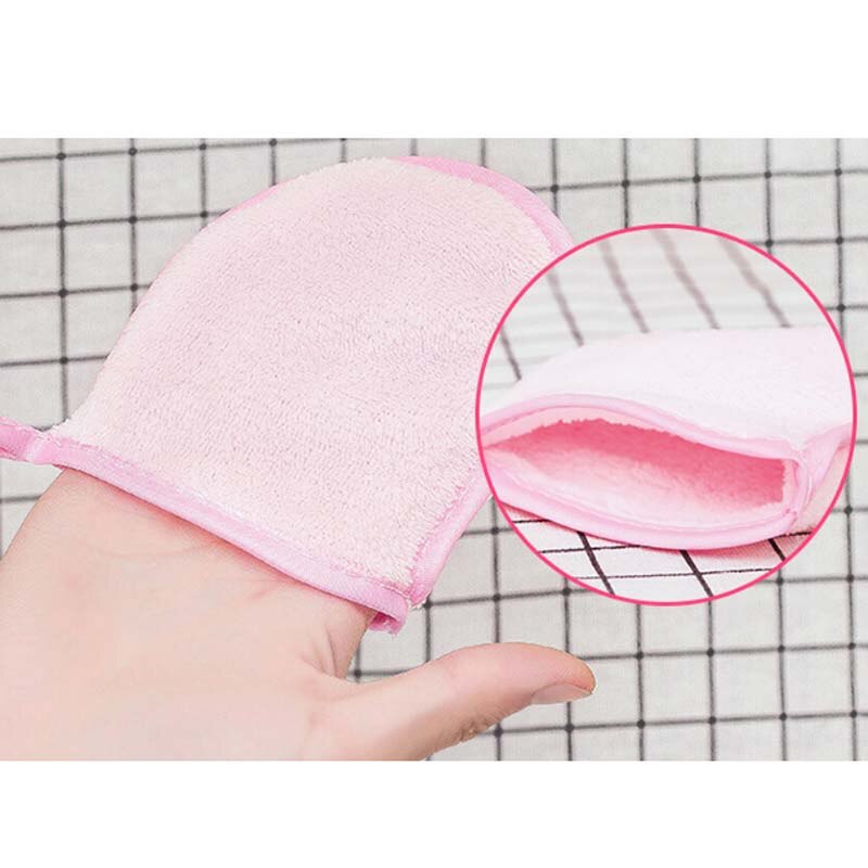 1PCS Reusable Microfiber Facial Cloth Face Towel Makeup Remover Cleansing Glove Tool Beauty Face Care Towel