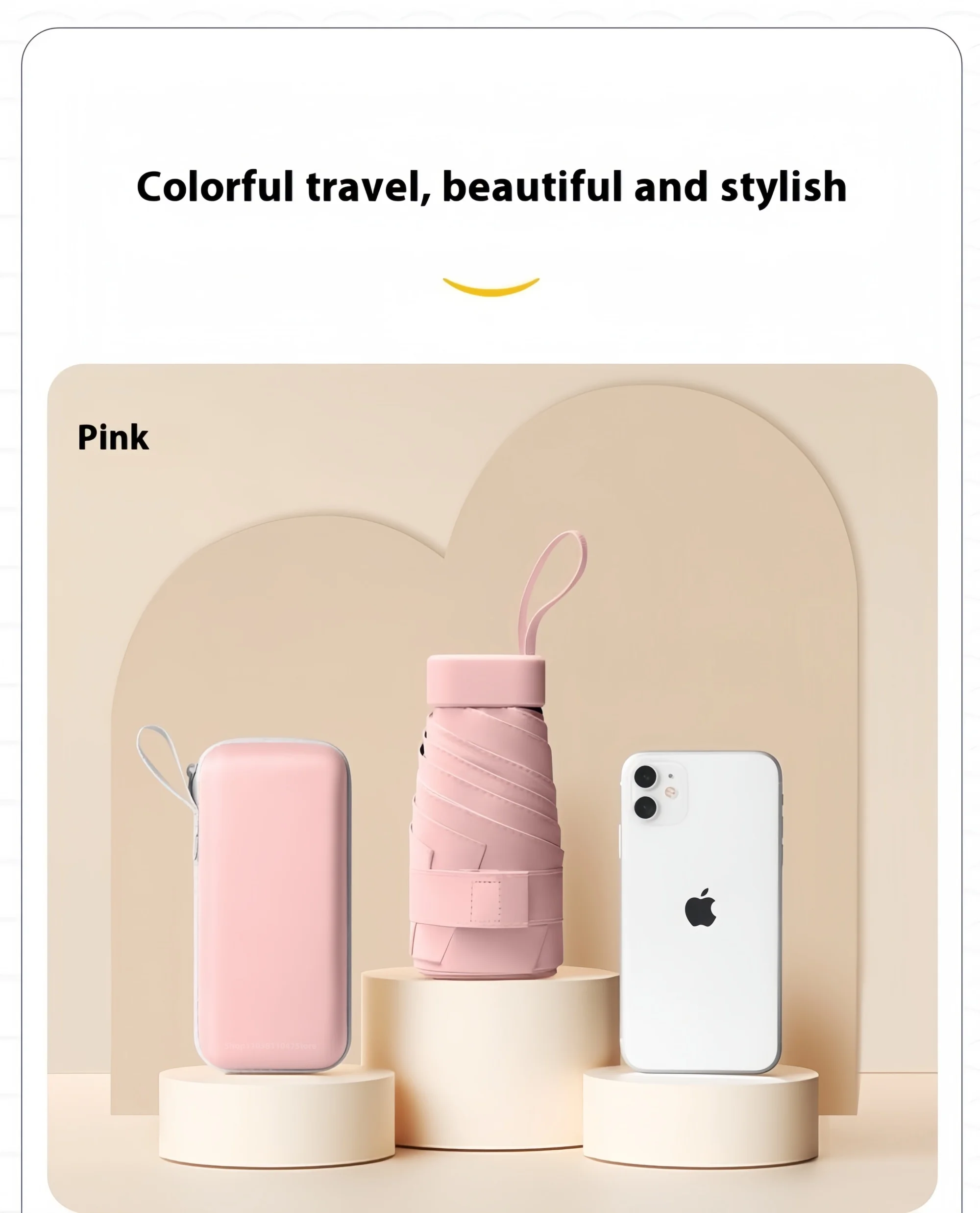 Paraguas de cápsula portátil Mini sombrilla protector solar paraguas de lluvia mango de aleación de caucho negro plegable sol lluvia doble uso cápsula Umb