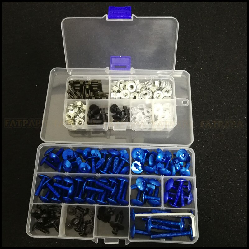 Universel Moto Carénage Boulons Vis Moto Boulons À Ressort Pour YAMAHA MT-01 MT-03 MT-07 MT-09 MT-10 MT-125 MT 01 03 07 09 10 125: Bleu