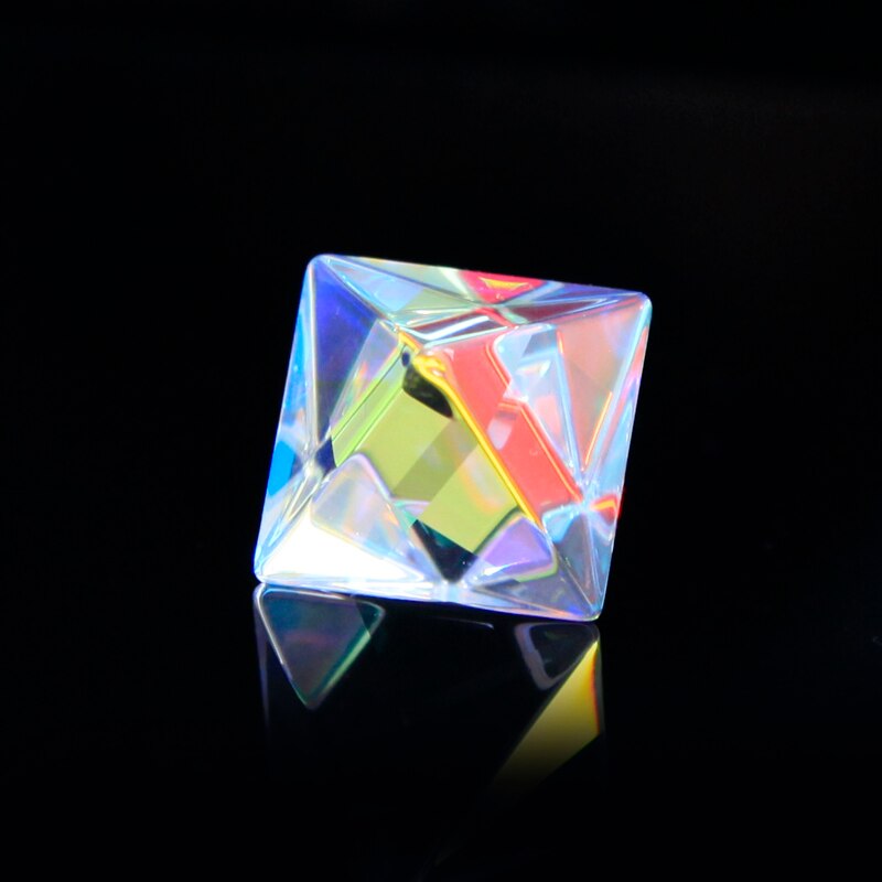 Instrumento de experimento óptico prisma multifacetado para niños, luz brillante de prisma arcoíris que combina vitrales, Prisma
