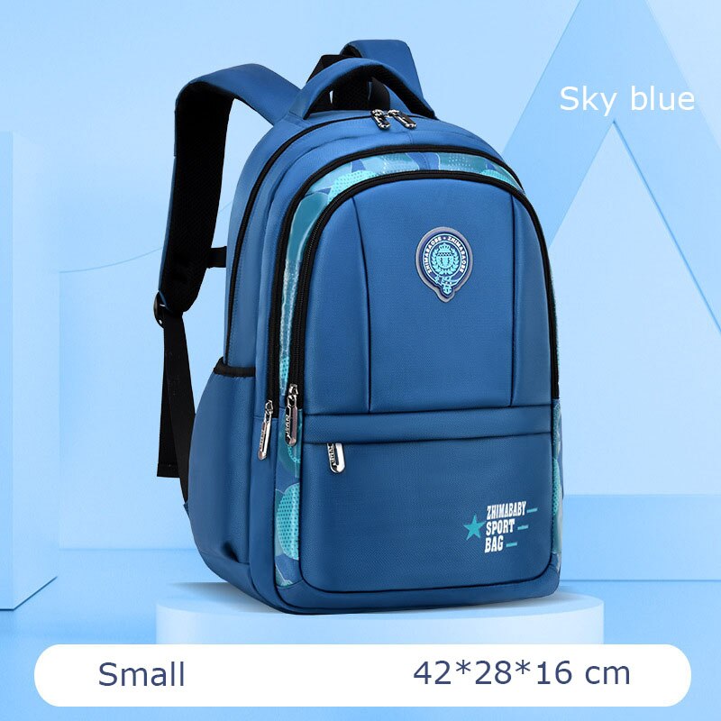 Kinderschultaschen, wasserdichte schulranzen, büchertaschen für freundlicher, Teenager, jungen und mädchen, große schulrucksäcke, mochila schultasche: Himmelblau klein