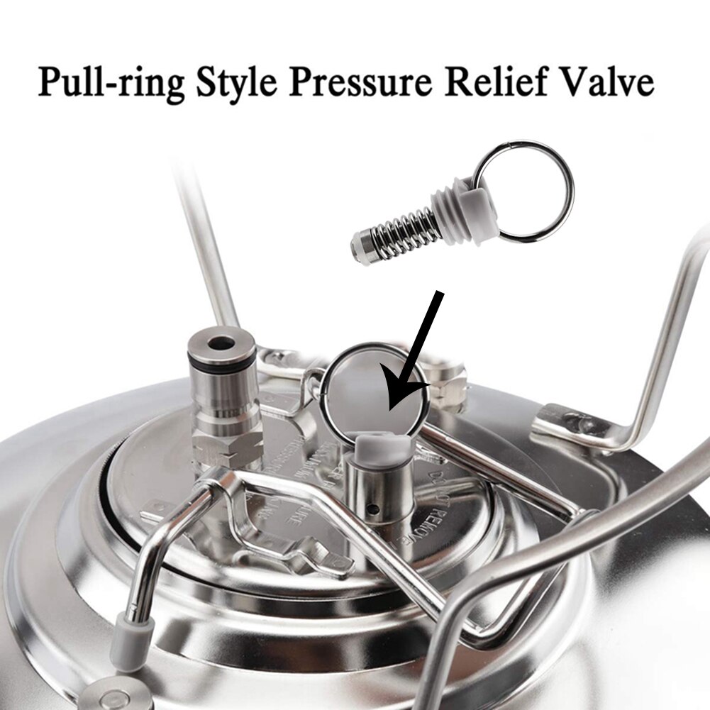 5Pcs Stainless Steel Ball Lock Keg Pressure Relief Valve Beer Brewing Accessory Usethis pressure relief valve to replace missing