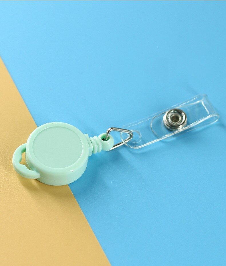 Retractable Pull Badge ID Lanyard Name Tag Card Badge Holder Reels Key Ring Chain Anti-Lost Clips School Student Office Supplies