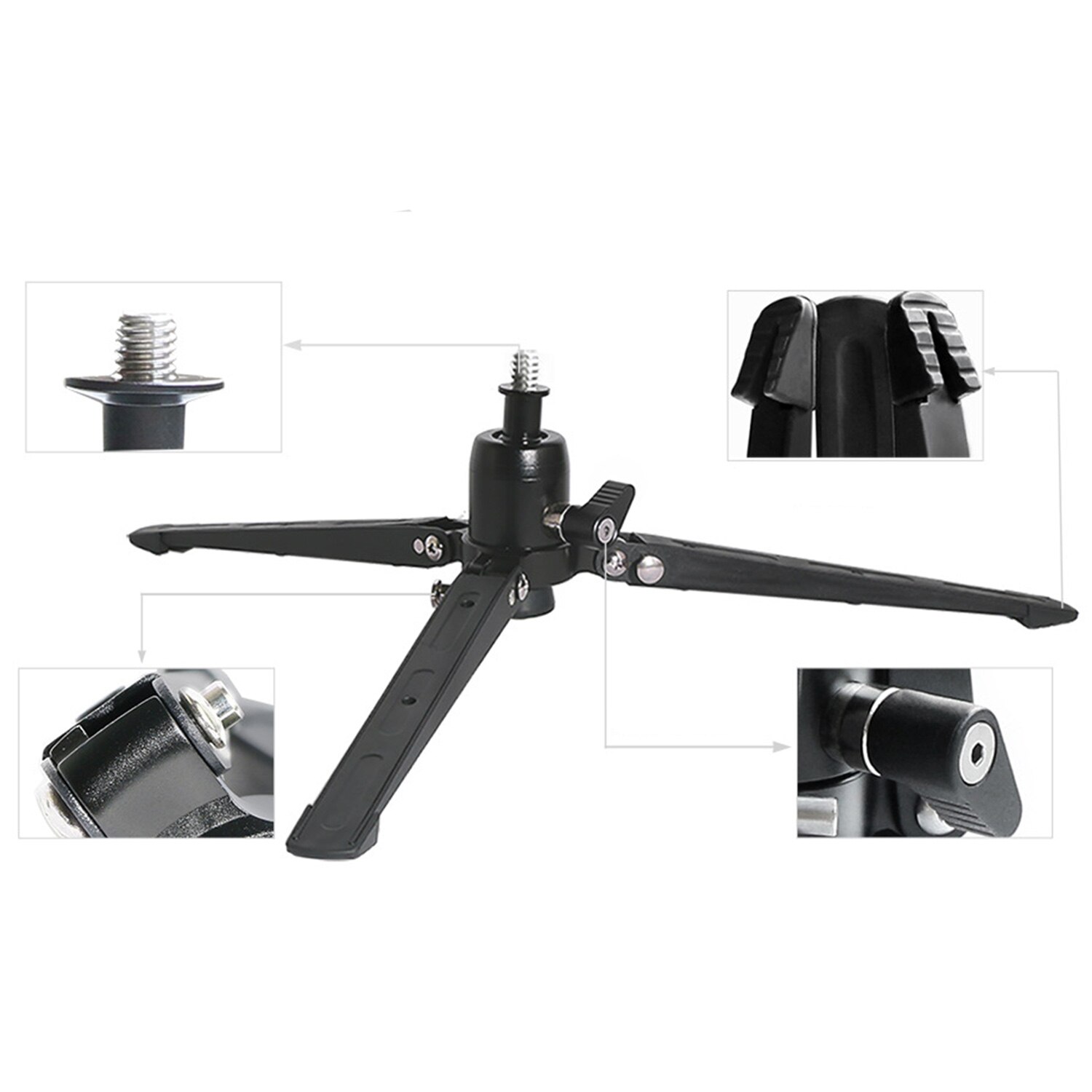 Tripod Legs Tripod Support Foot Monopod Support Universal Bracket Camera Tripod Stand 3/8 Interface Rotatin Aluminum Alloy g