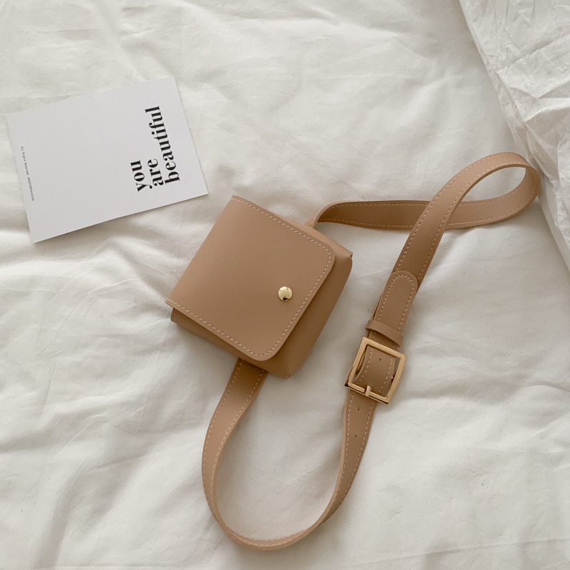 Crossbody Tassen Voor Vrouwen Casual Mini Messenger Bag Voor Meisjes Pu Lederen Schoudertassen Zwart Riem tas: khaki