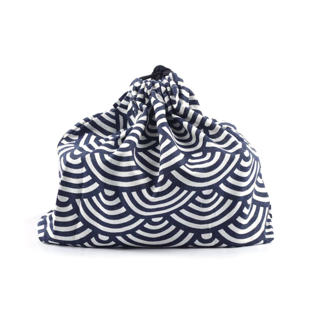 Japanese Style Lunch Box Bag Japanese Style Bento Tote Pouch Portable Lunch Box Storage Travel Picnic Tea Sets Bag: B