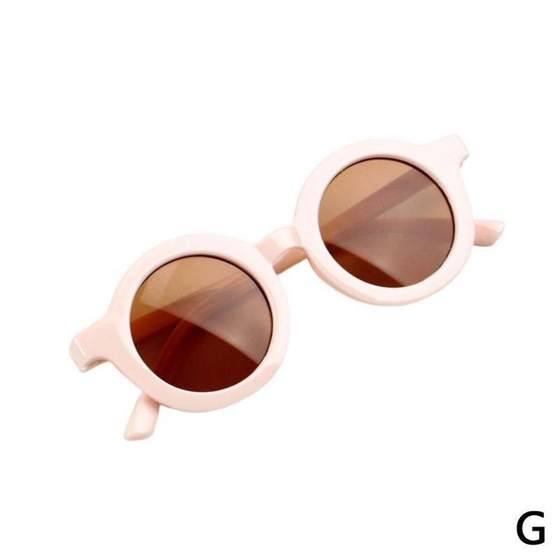 Retro Ronde Kinderen Zonnebril Jongens Meisjes Zon Bescherming Brillen Glazen Kleurrijke Uv Vintage Zonnebril Kinderen Klasse X9O4: G