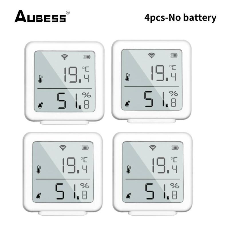 Tuya WiFi Temperature And Humidity Sensor With LCD Screen Display Alarm Push Work With Alexa Google Assistant Smart Life APP
