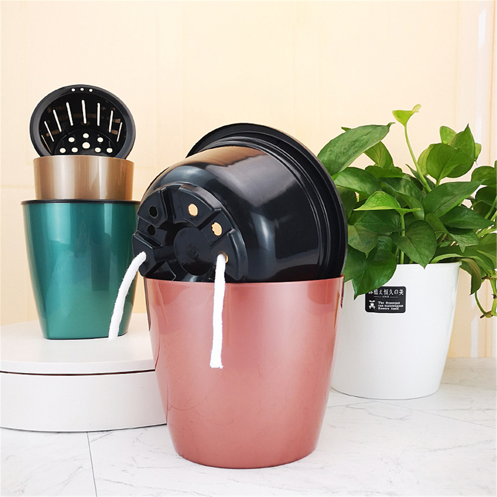 Cuerda de algodón absorbente, sistema de riego por goteo, lavable, 10m, Sitter para plantas en maceta, dispositivo de autorriego para jardín